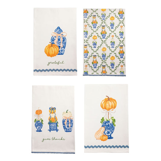 Mud Pie Pumpkin Topiary Tea Towel