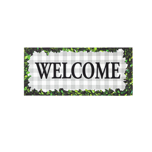 Evergreen Boxwood Framed Plaid Sassafras Switch Mat