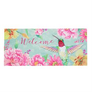 Evergreen Welcome Hummingbird Sassafras Switch Mat - gg's art frames gifts