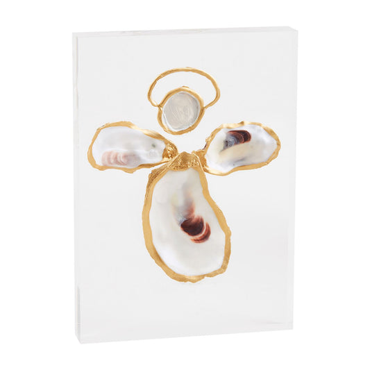 Mud Pie Angel Acrylic Oyster Plaque