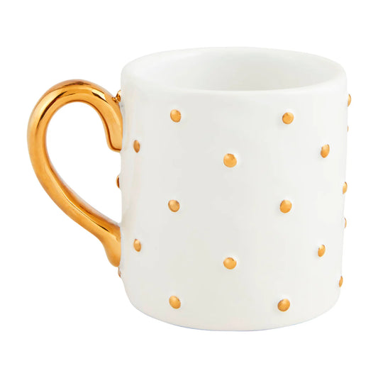 Mud Pie All Over Dots Ceramic Mug