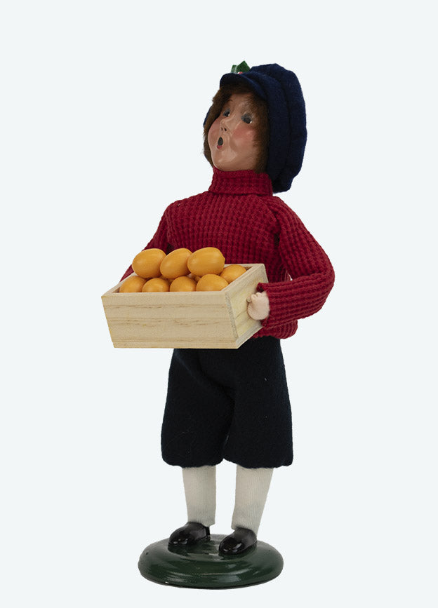 Byer's Choice Salvation Army Boy with Oranges