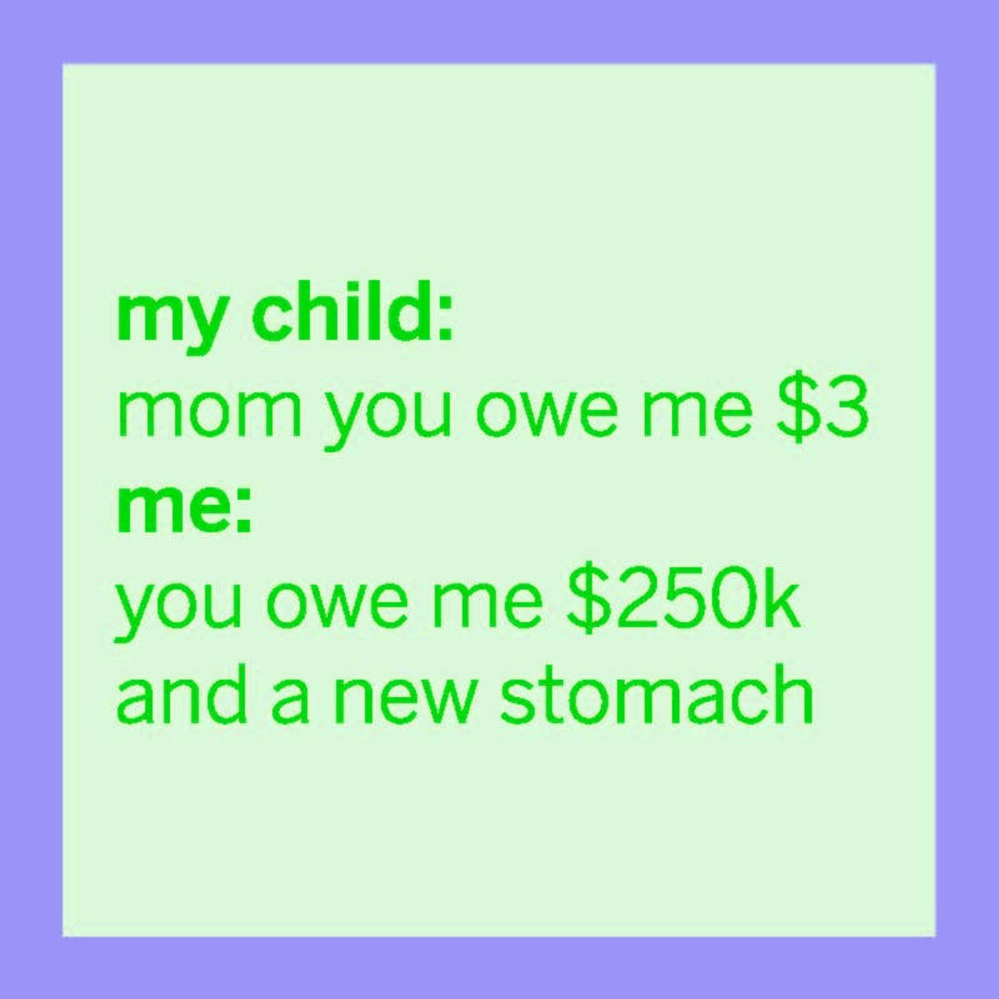 Drinks on Me Owe Me 3$ Coaster