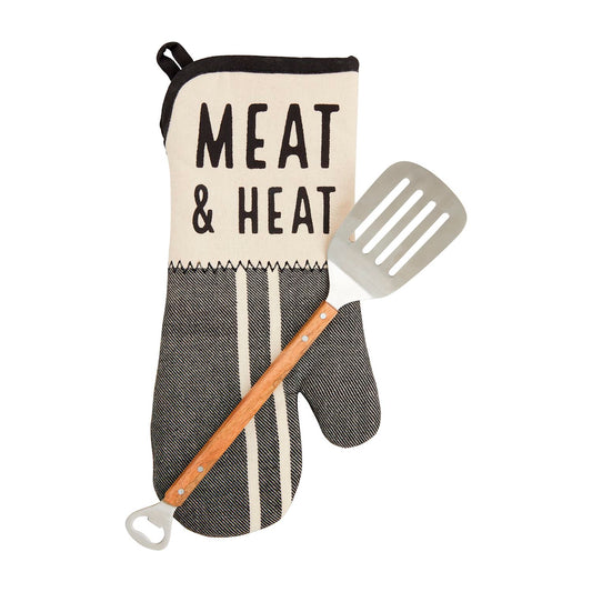 Mud Pie Meat & Heat Mitt Set