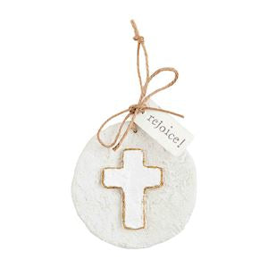 Mud Pie Cross Paper Pulp Ornament