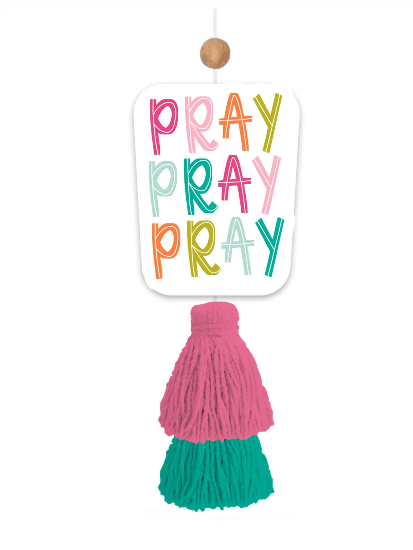 Mary Square Car Air Freshener Pray Pray Pray