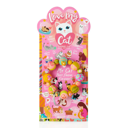 Jilzarah Love My Cat Keychain Wristlet