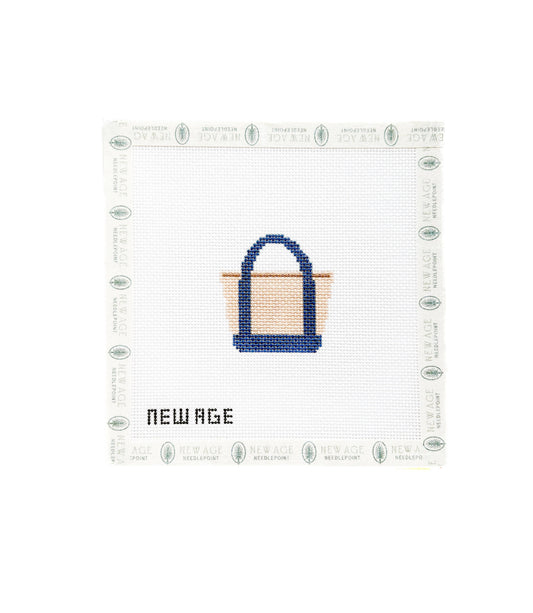 New Age Needlepoint Traditional Navy Boat and Tote Canvas