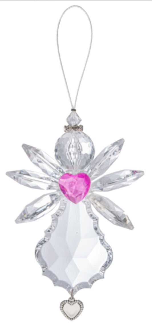 Ganz Acrylic Full of Heart Charmed Angel Ornament