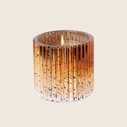AROMATIQUE Cinnamon Cider 9oz Metallic Ribber Candle