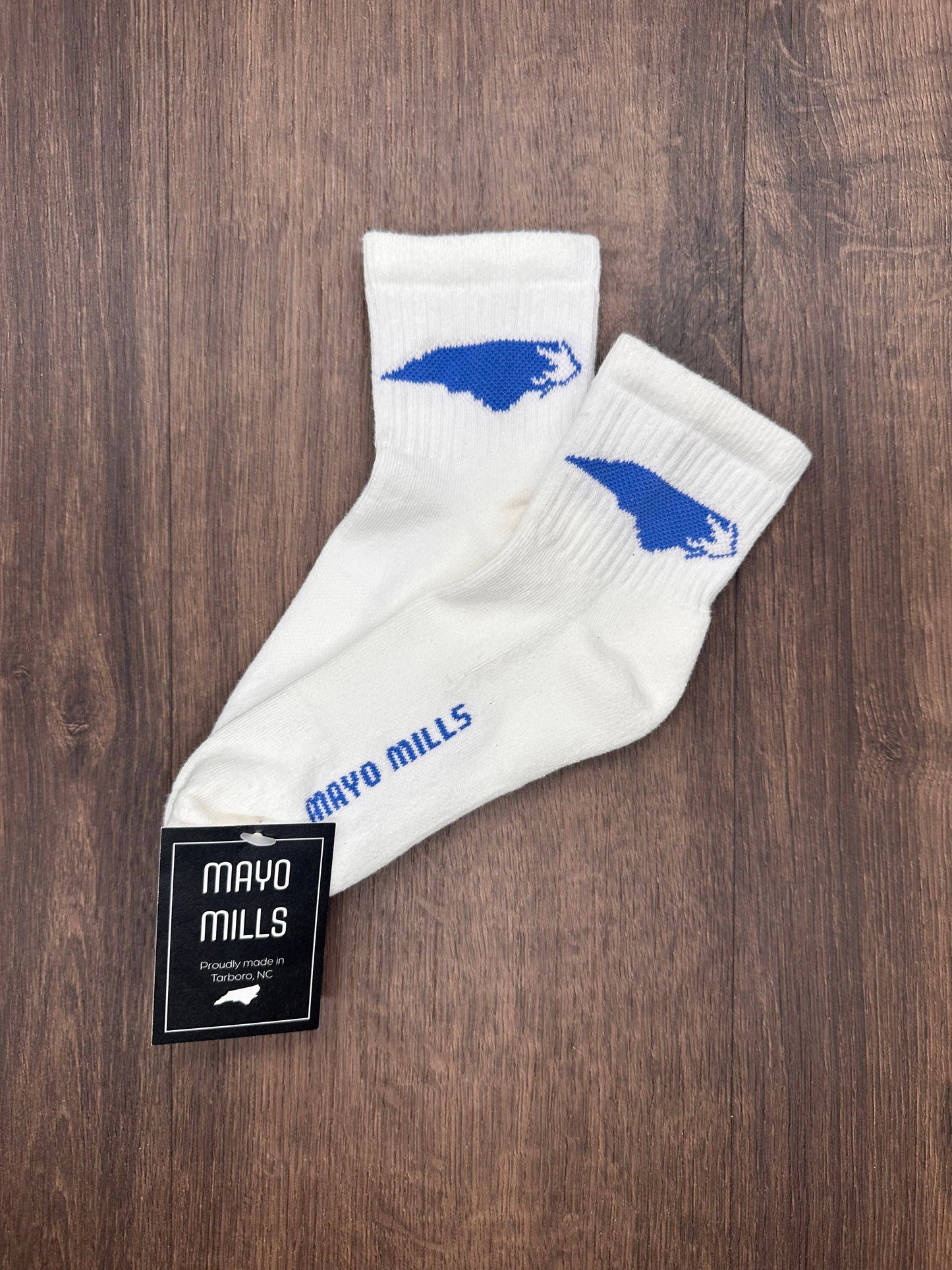 Mayo Mills NC State Shape Quarter Crew Socks