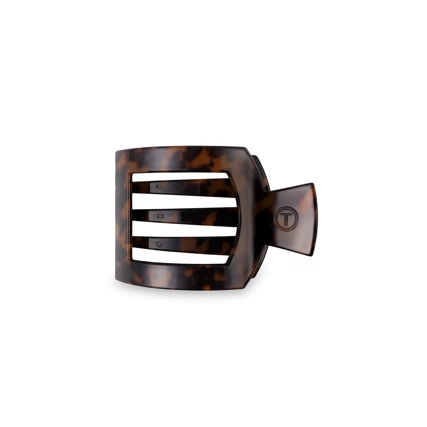 TELETIES Square Flat Hair Clip Small - Tortoise