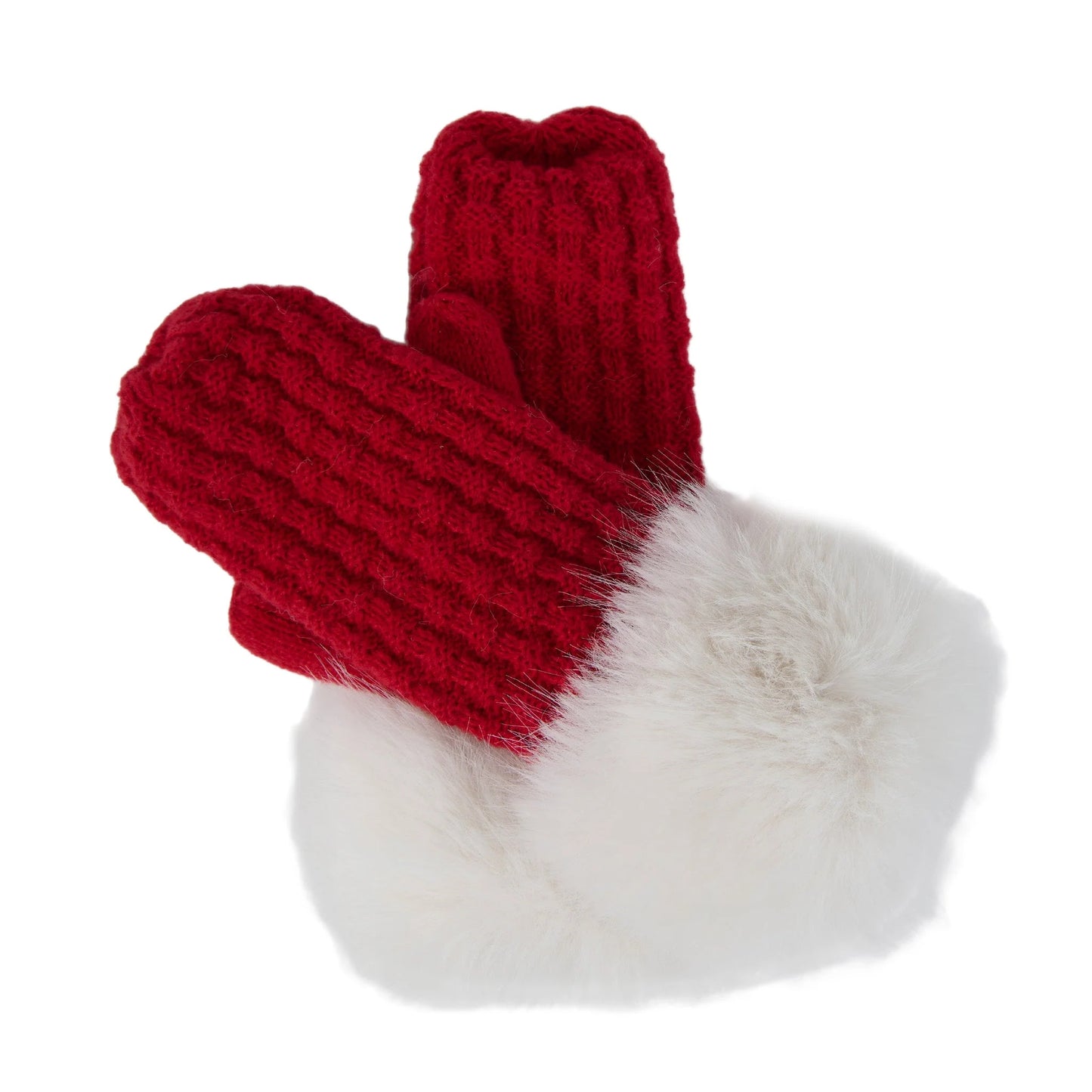 Howard's Natalie Faux Fir Trim Mittens Christmas