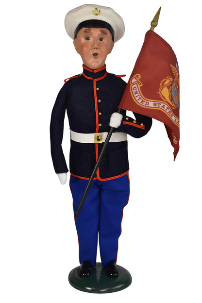 Byers' Choice Marine Man with Flag