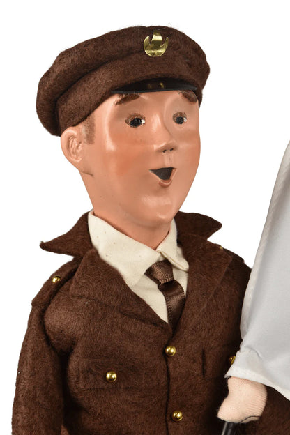 Byers' Choice Army Man with Flag