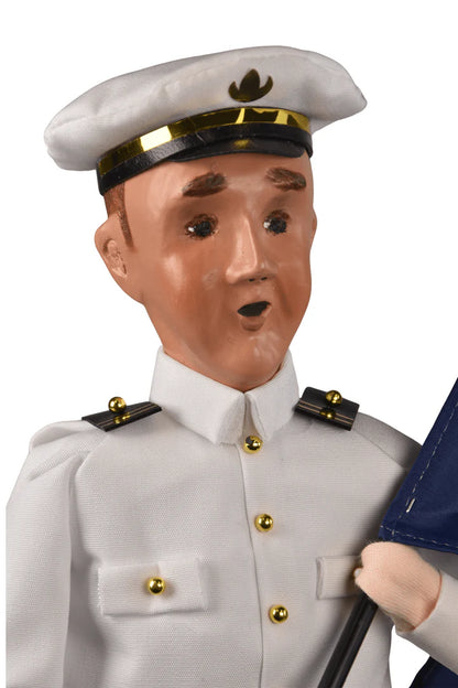 Byers' Choice Navy Man with Flag