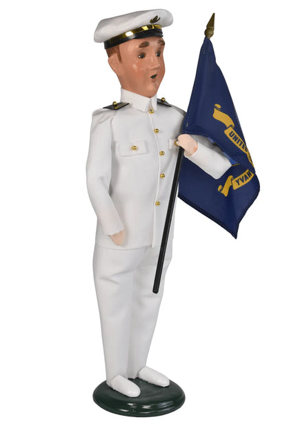 Byers' Choice Navy Man with Flag