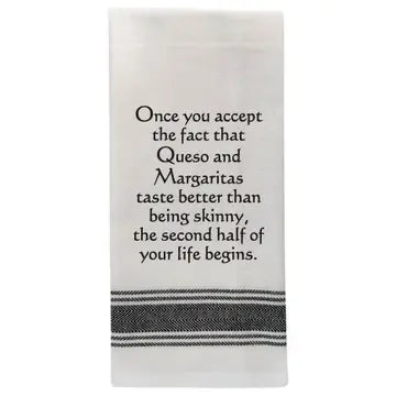 Wild Hare Designs Queso & Margaritas Tea Towel