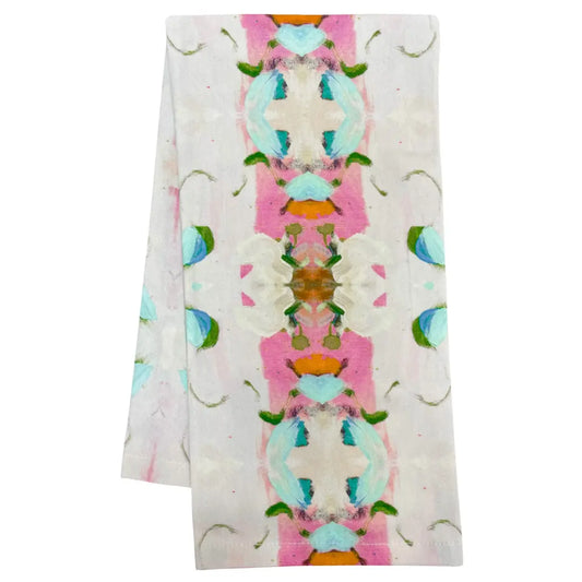 Laura Park Designs Monet's Garden Pink Tea Towel