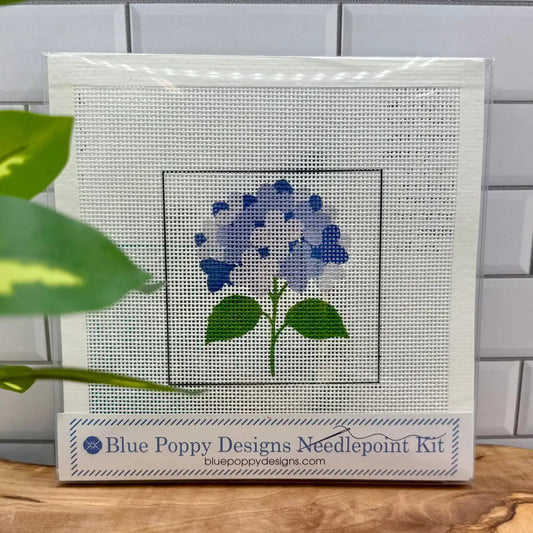 Blue Poppy Designs Needlepoint Kit Blue Hydrangea