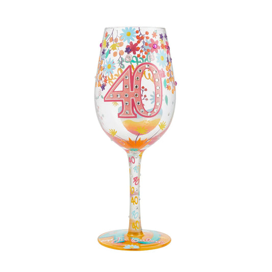 Lolita 40th Birthday Wine Glass