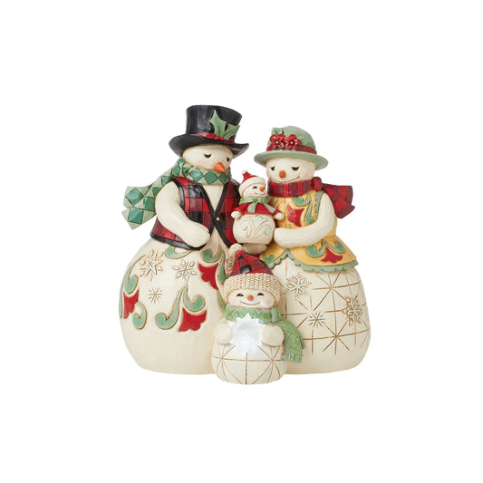 Jim Shore "Love Keeps Us Warm" Highland Glen Snowman Figurine