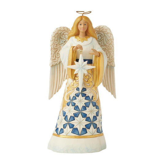 Jim Shore "Holiday Graces" Blue and Gold Angel