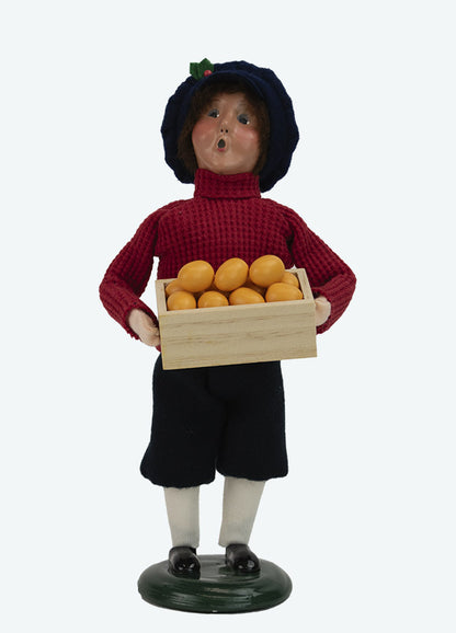 Byer's Choice Salvation Army Boy with Oranges