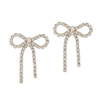 Meghan Browne Prec Gold Bow Earrings