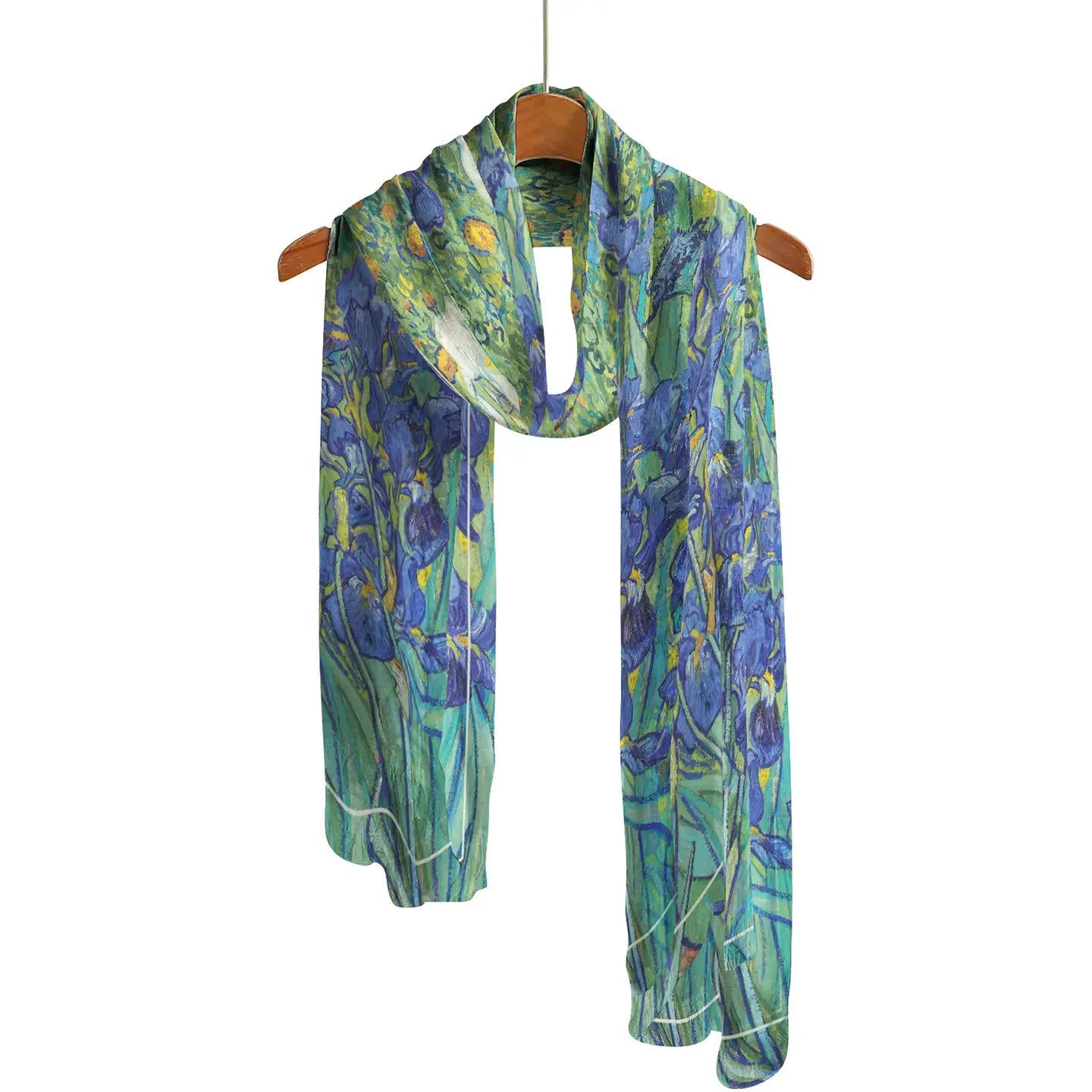 RainCapers Van Gogh Irises Long Sheer Scarf
