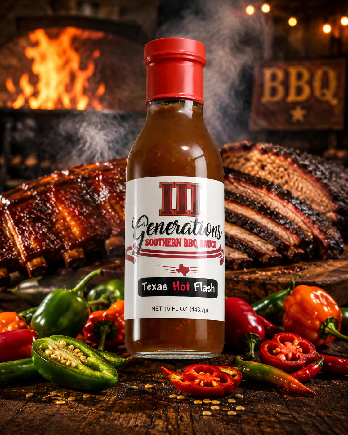 3 Generations BBQ Sauce Texas Hot Flash BBQ Sauce