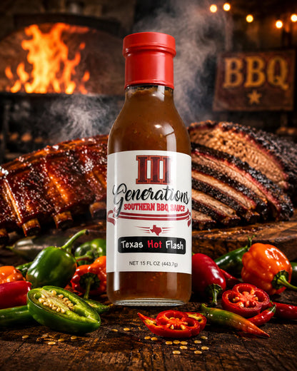 3 Generations BBQ Sauce Texas Hot Flash BBQ Sauce