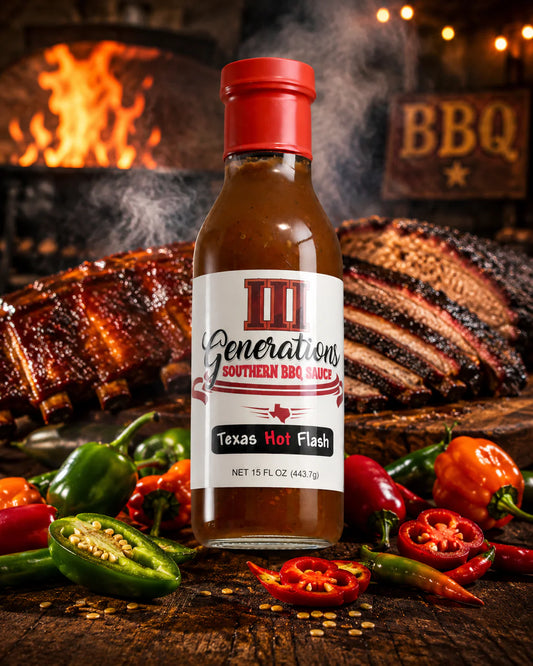 3 Generations BBQ Sauce Texas Hot Flash BBQ Sauce
