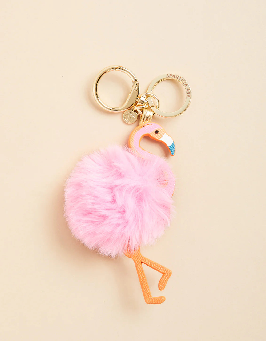 Spartina 449 Poof Icon Keychain Flamingo