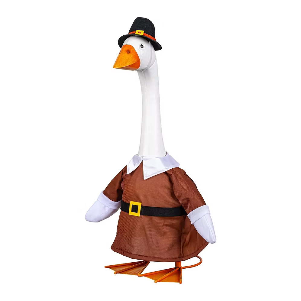 Evergreen Porch Goose Boy Harvest Pilgrim Outfit