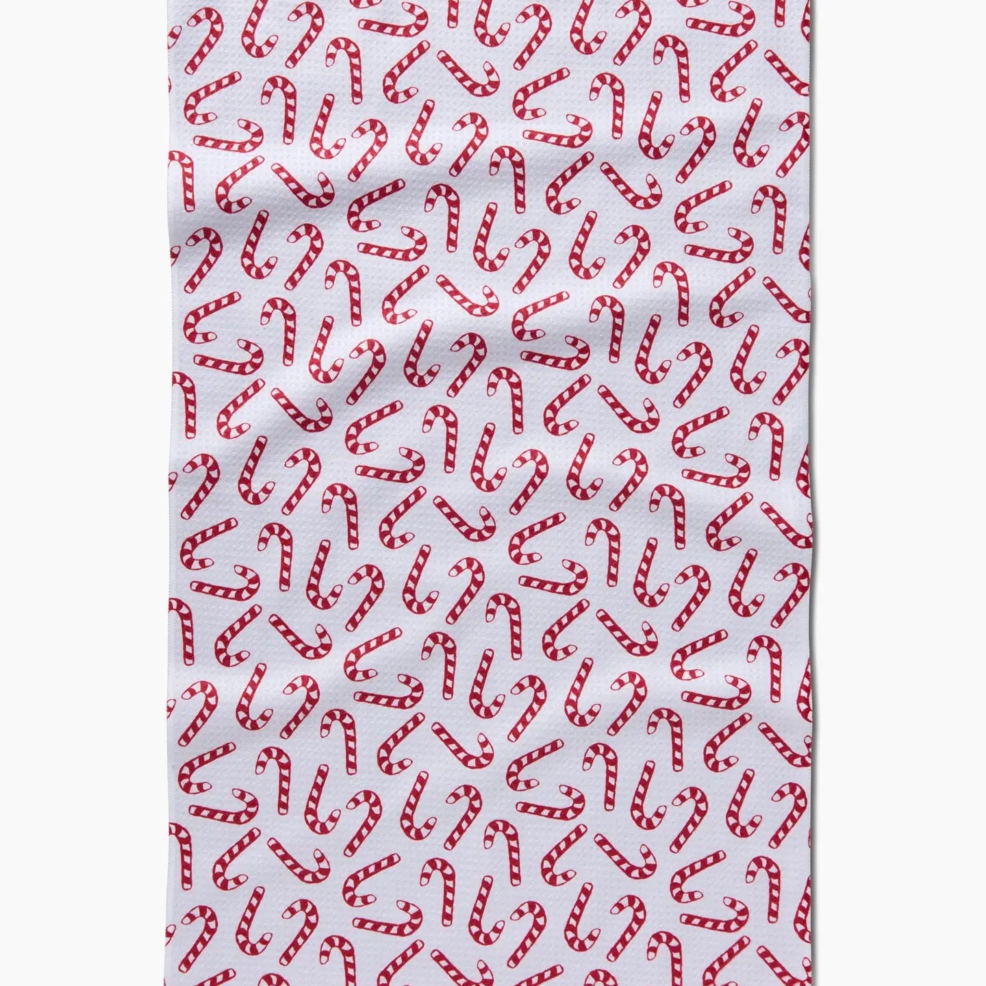 Geometry Christmas Candy Canes Kitchen Tea Towel