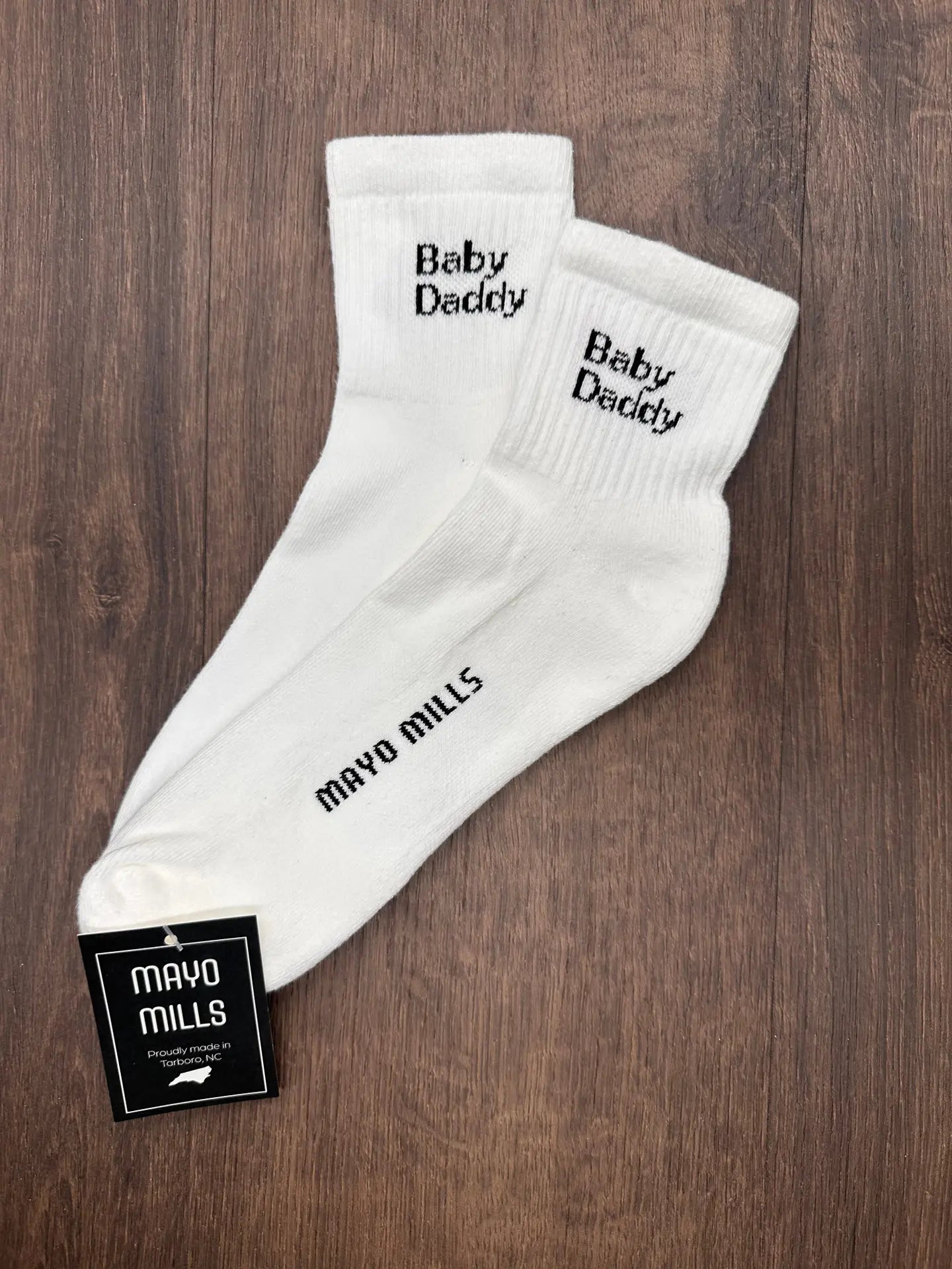 Mayo Mills Baby Daddy Quarter Crew Socks