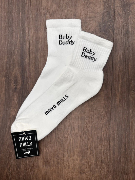 Mayo Mills Baby Daddy Quarter Crew Socks