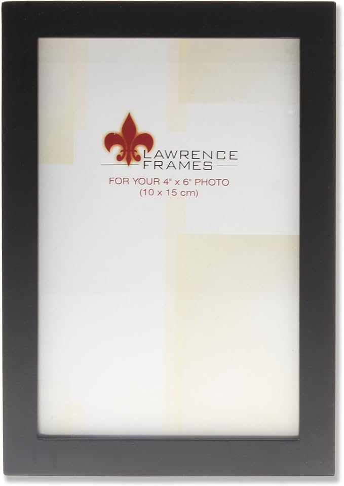 Lawrence Frames 4X6 Black Wood Picture Frame