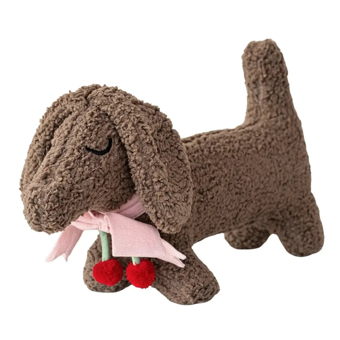 Hazel Mazel Faux Sherpa Weiner Dog Shaped Pillow
