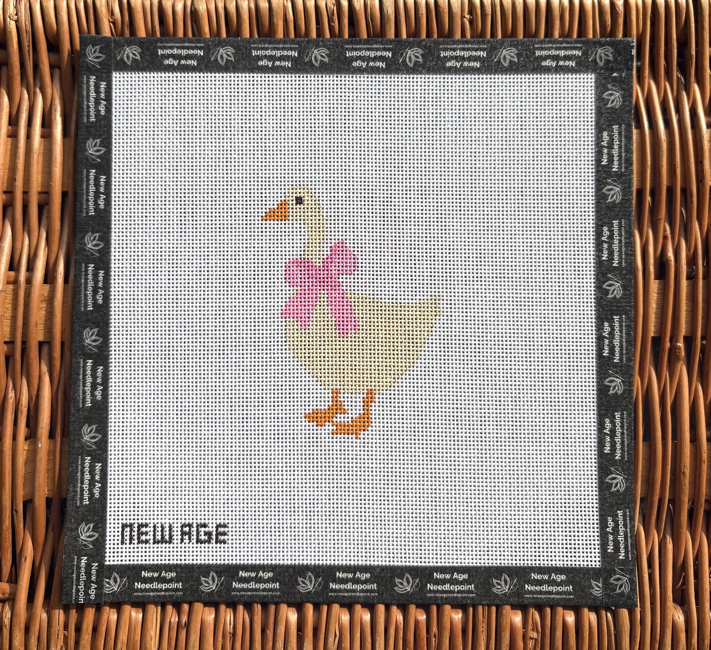 New Age Needlepoint Pink Baby Goose Canvas