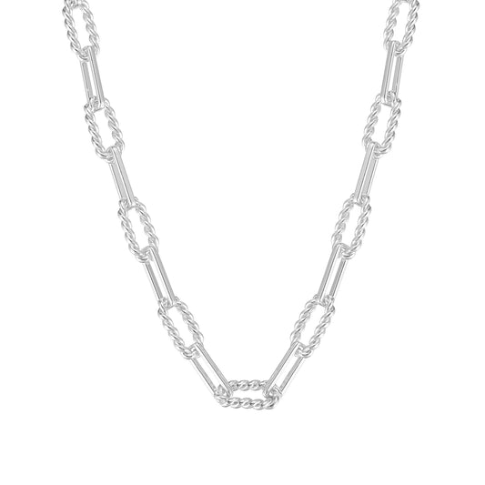Natalie Wood Designs She's Spicy Mini Chain Link Necklace Silver