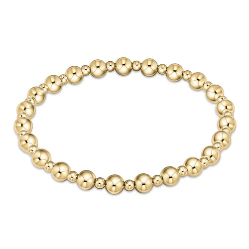 Enewton Classic Grateful Pattern 5mm Bead Bracelet - Gold