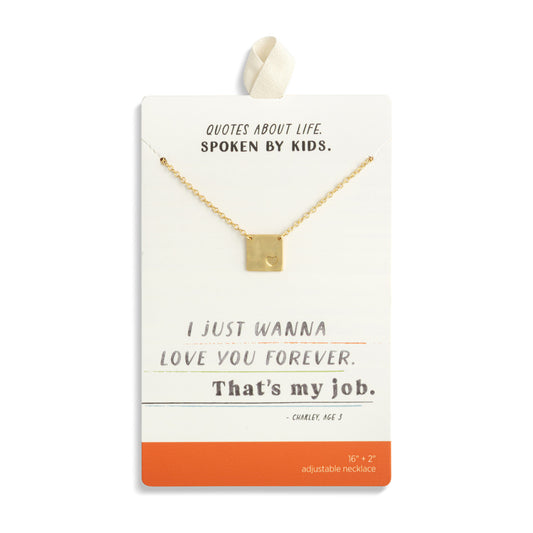 Demdaco Heart Charm Gold Necklace 16in