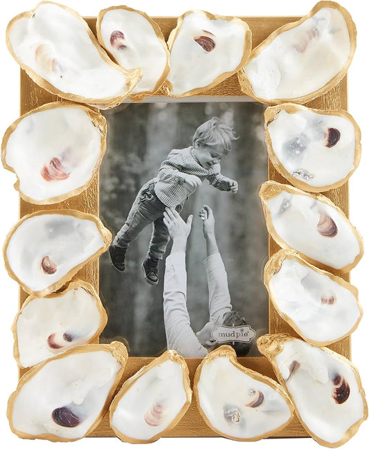 Mud Pie Large Gold Oyster Shell Frame