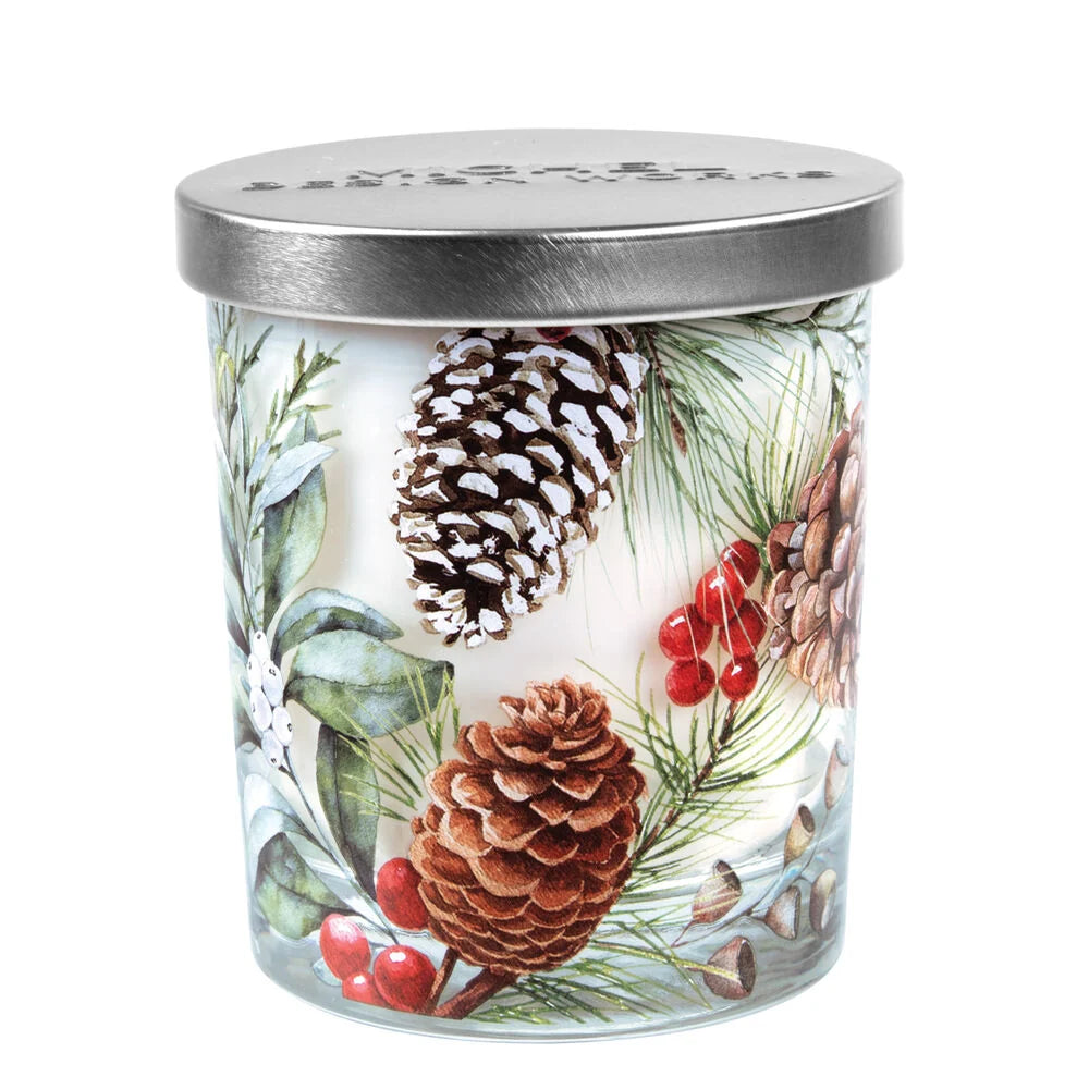 Michel Design Works White Spruce Candle Jar with Lid