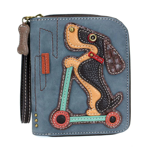 Chala Group Zip Around Wallet Wiener Dog