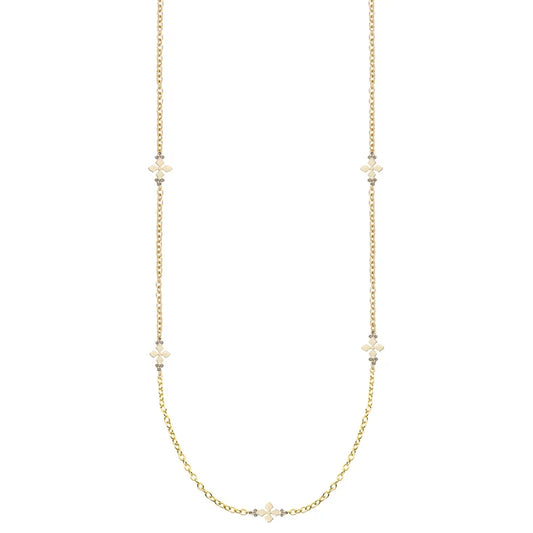 Natalie Wood Designs Believer Cross Station Necklace Gold