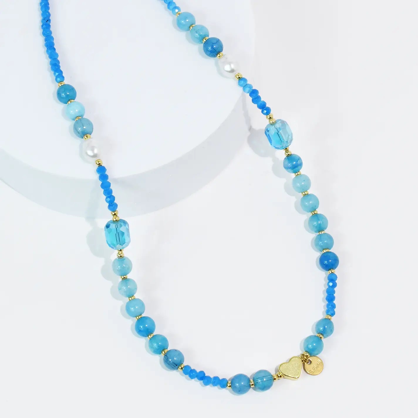 Treasure Jewels Ocean Bloom Blue Necklace