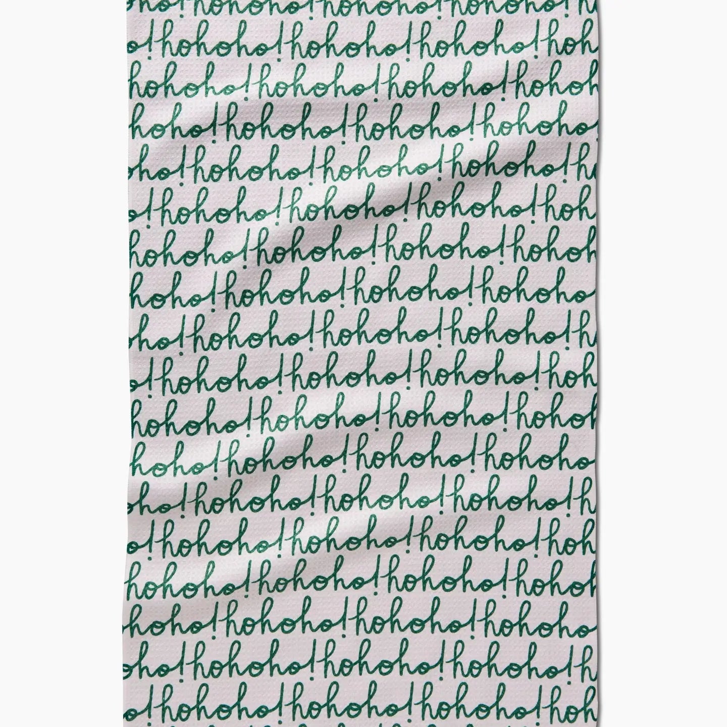 Geometry Ho Ho Holiday Green Kitchen Tea Towel